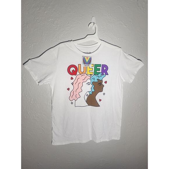 Take Pride Queer Size XS Men Women Rainbow Inclusive T-Shirt - Picture 1 of 2